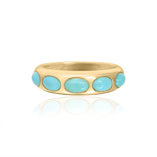 Blue Ombré Classic Nomad Ring - Claudia Mae Jewelry