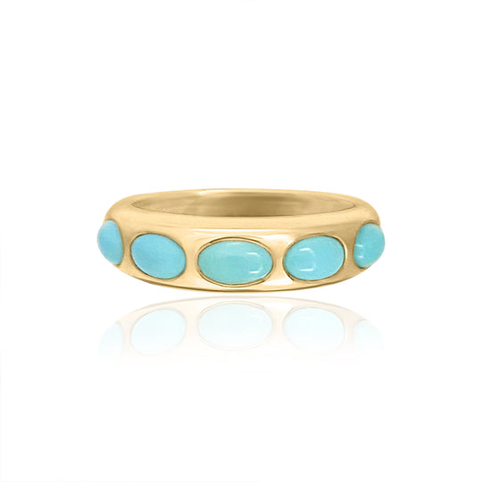 Green Ombré Skinny Nomad Ring - Claudia Mae Jewelry