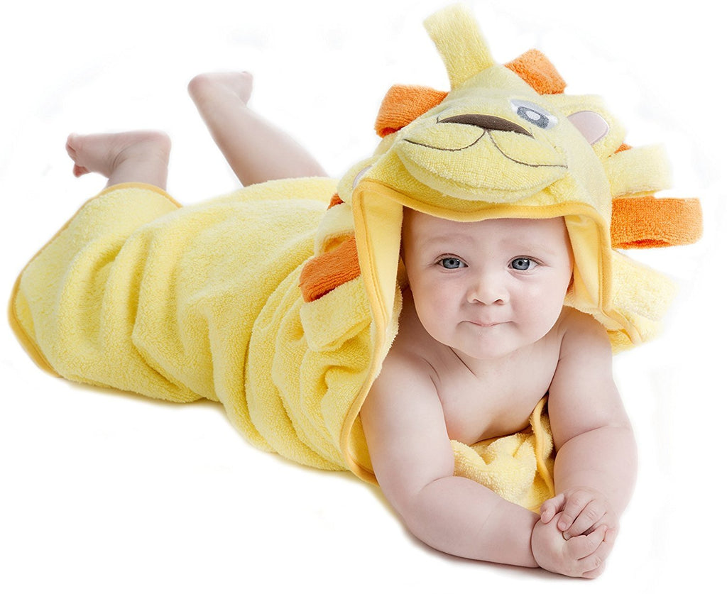 lion hooded baby towel