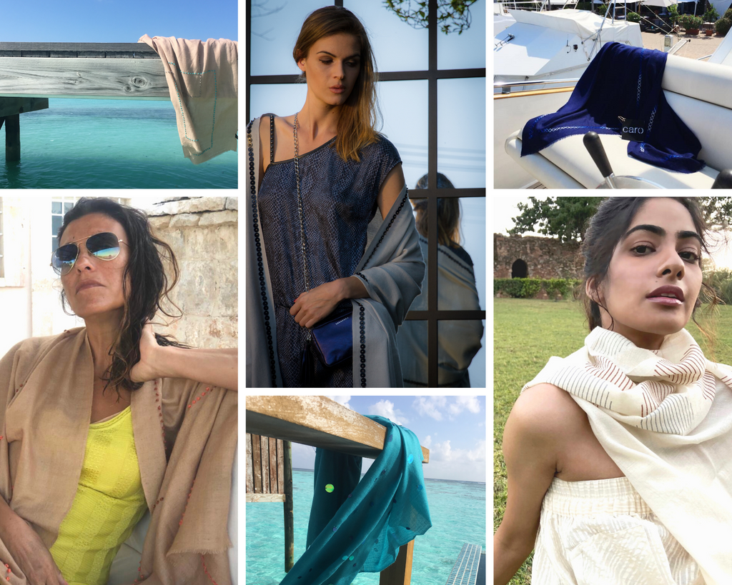How to style your cashmere scarf in summer 