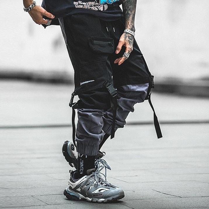 strapped cargo joggers