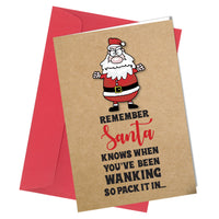 #329 Santa Knows - Close to the Bone Greeting Cards