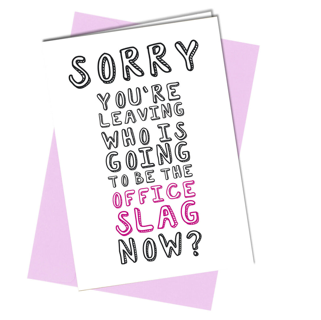 #22 Office Slag Regarding Sorry You Re Leaving Card Template