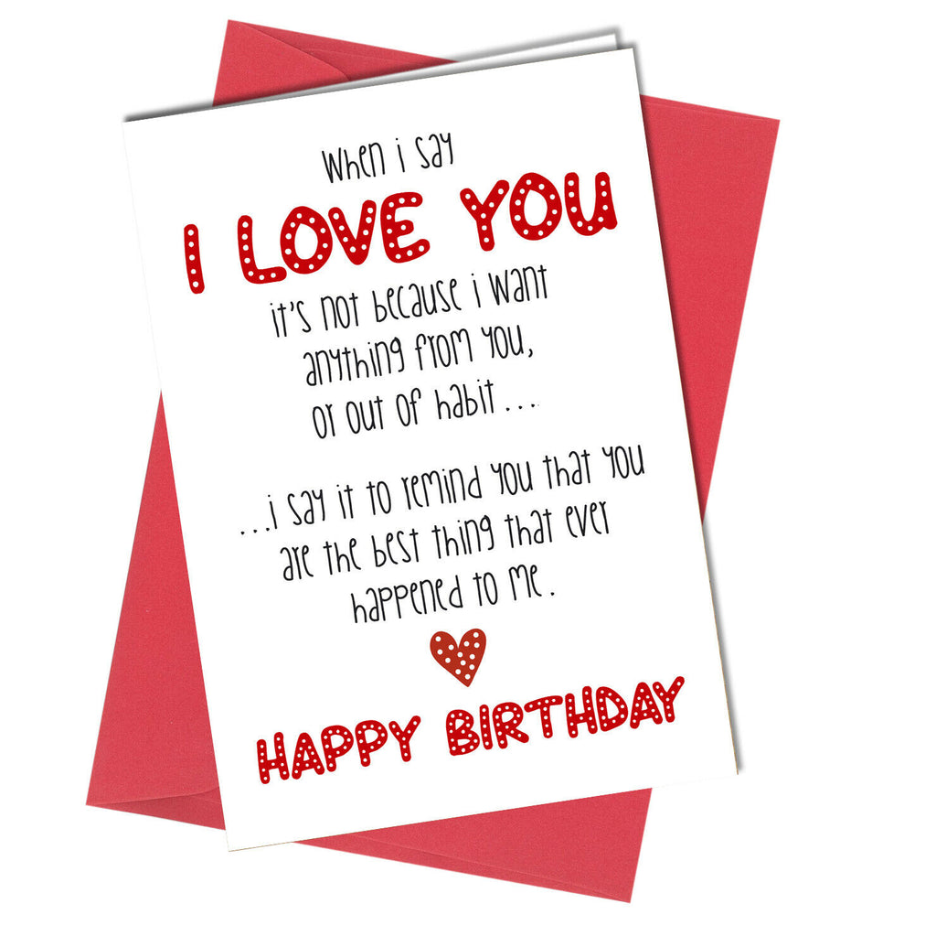 995 anniversary birthday or mothers day card romantic love wife husba