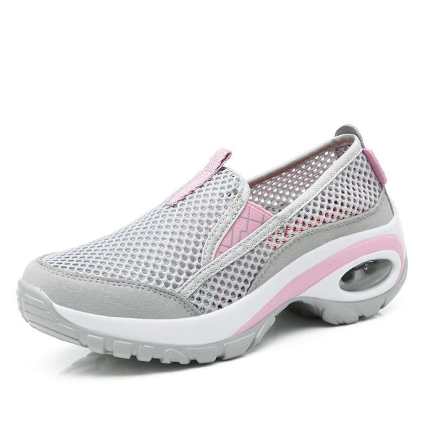 mesh cushioned running casual platform shoes