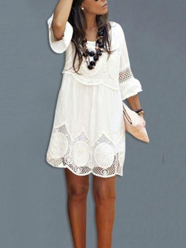 women's plus size white summer dresses