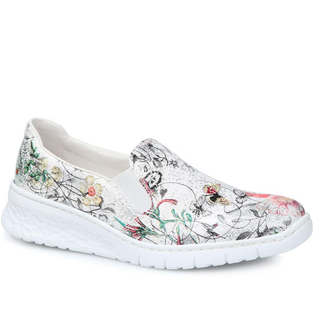 womens floral slip on sneakers