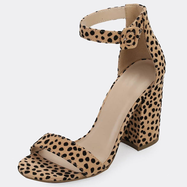 cheetah open toe heels