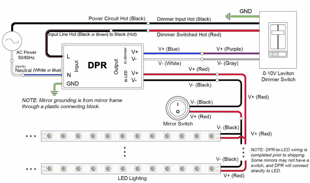 DPR Wiring Diagram for the Compatible Dimmer Switch