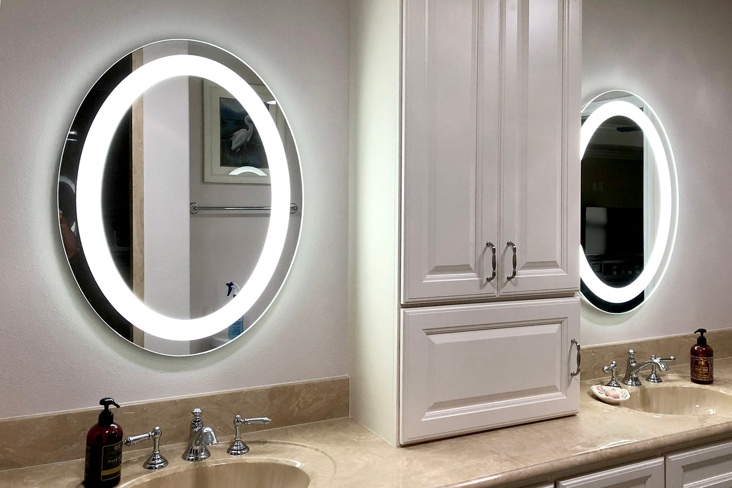 Bathroom Oval Vanity Mirror 27 H