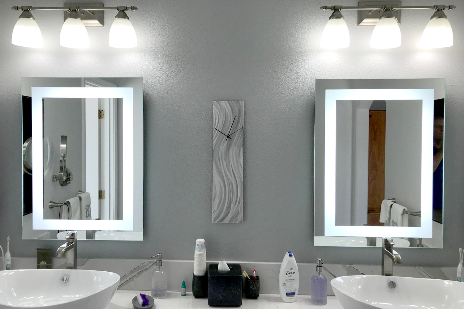Gray Bathroom Vanity Mirror