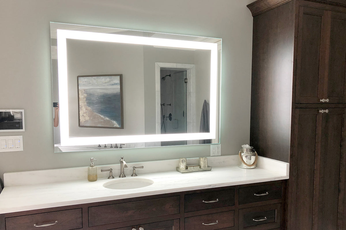 Bathroom Vanity Combo With Mirror Brown