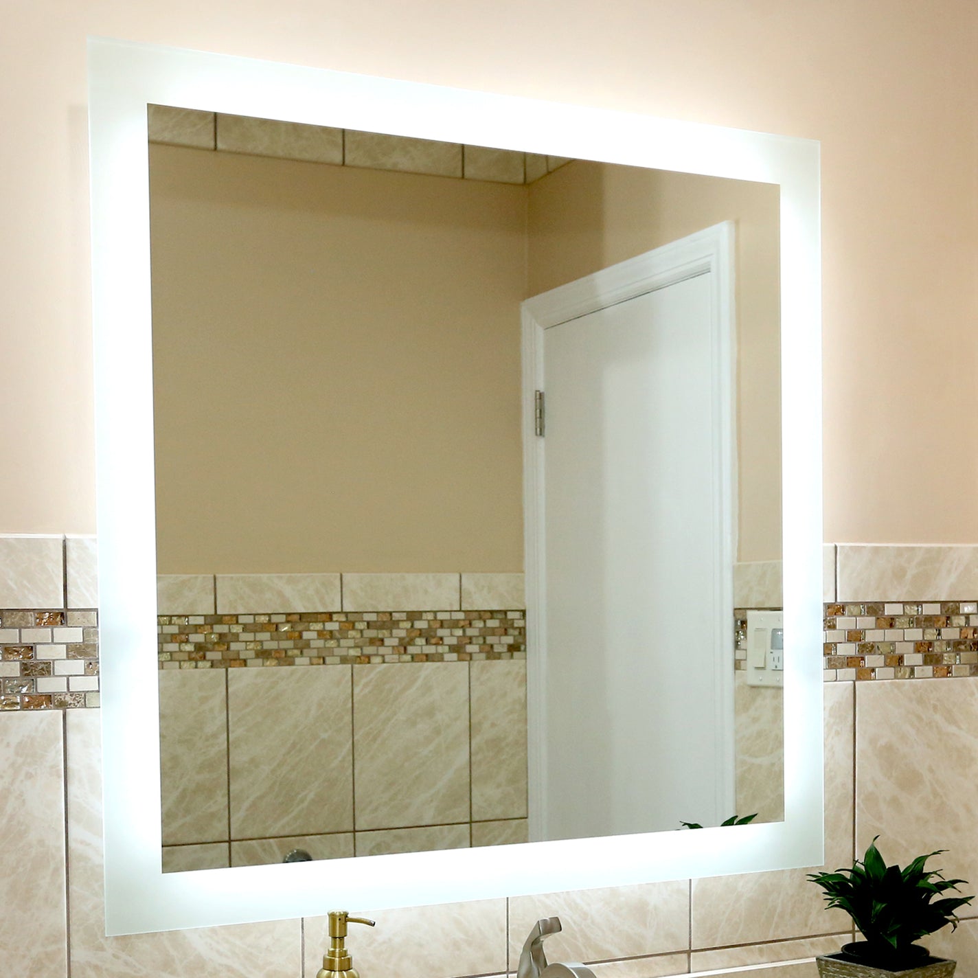 Side-Lighted LED Bathroom Vanity Mirror: 30