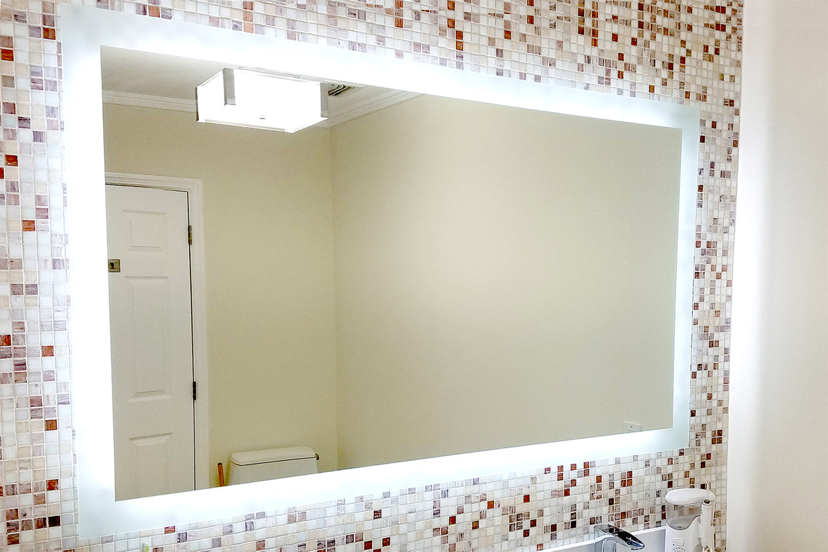 Side-Lighted LED Bathroom Vanity Mirror: 60