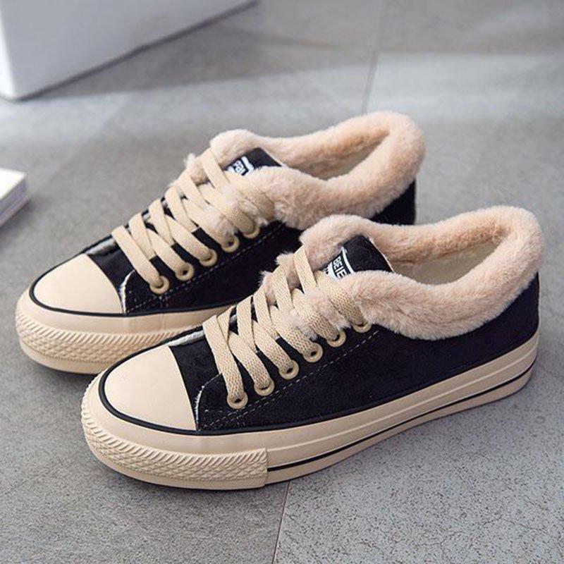 fur lined converse shoes