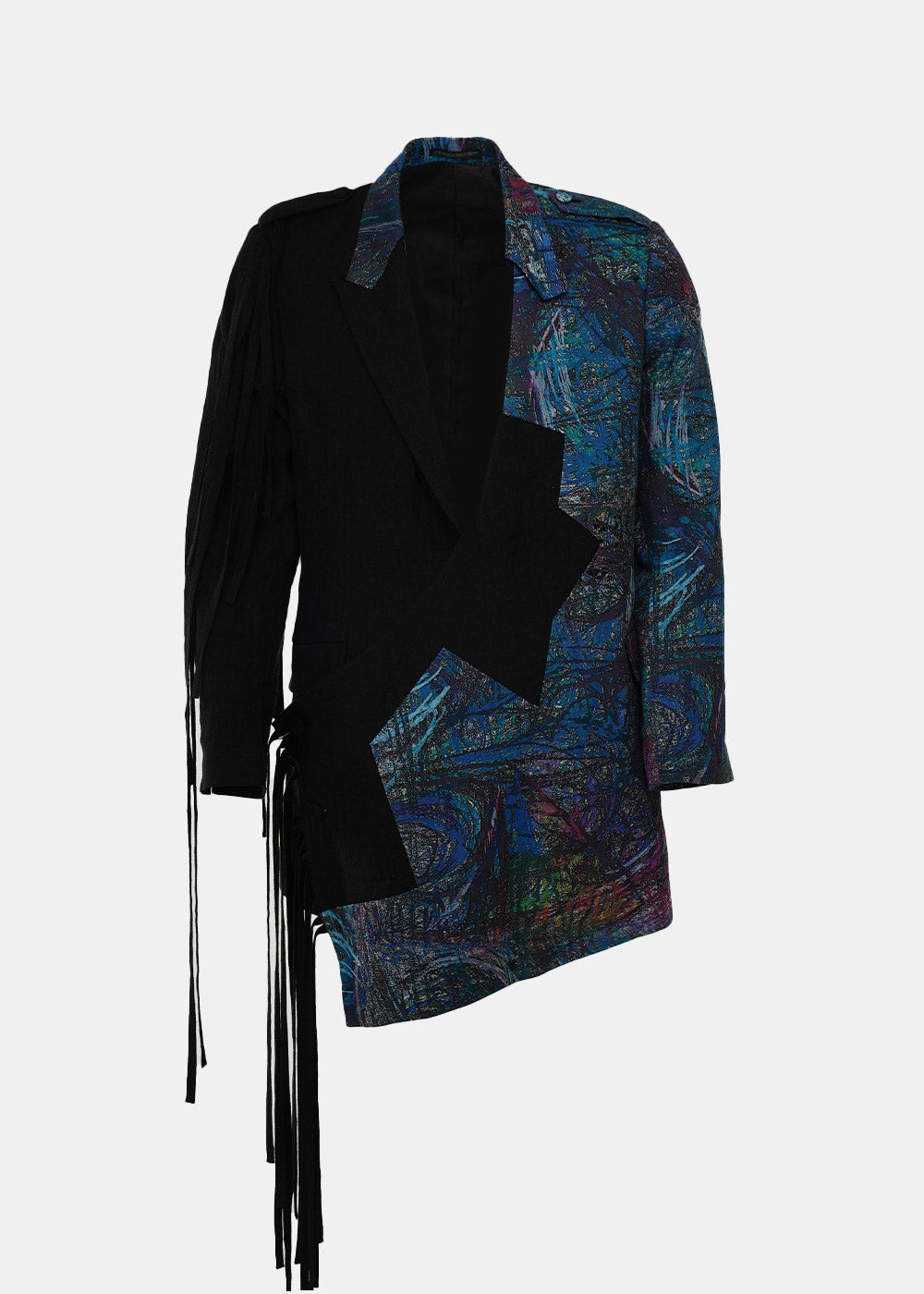 Black 4-Button Twill Jacket | LEISURE CENTER