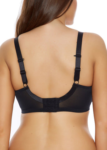 plus size sports bra black elomi