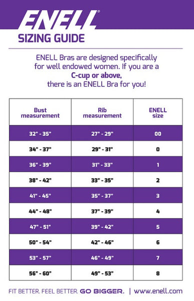 enell sizing guide australia