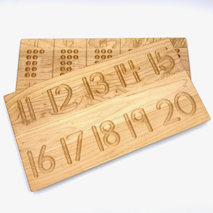 Wooden Tracing numbers 1 to 10 board - Woodinout ©