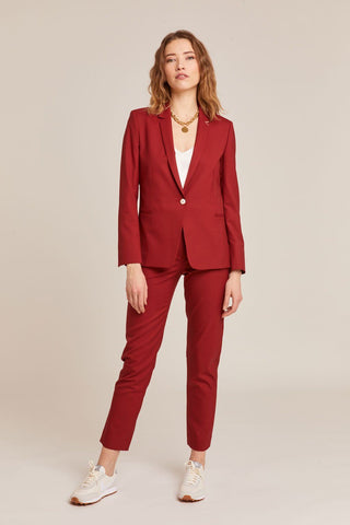 Veste tailleur Paris coquelicot