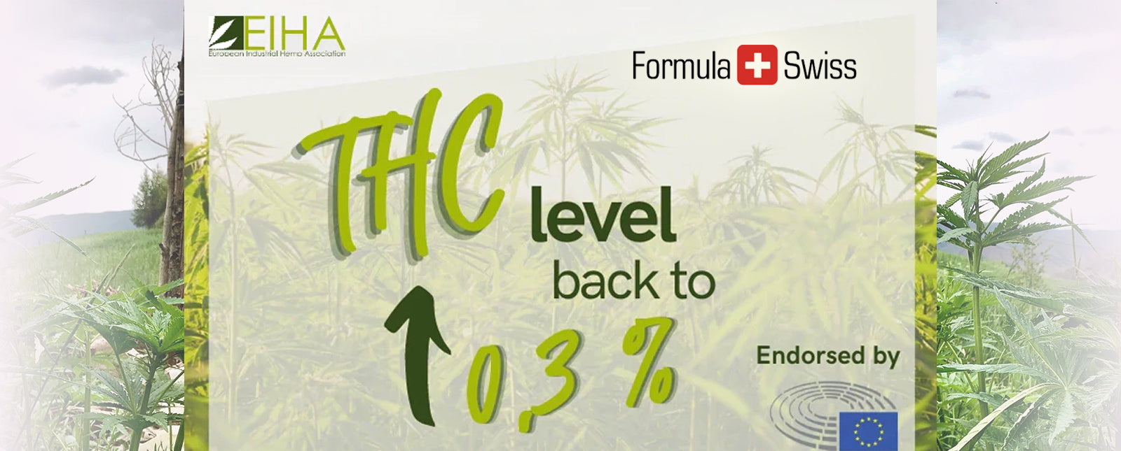 The EU Parliament endorses the increase of THC level for industrial hemp from 0.2 to 0.3%