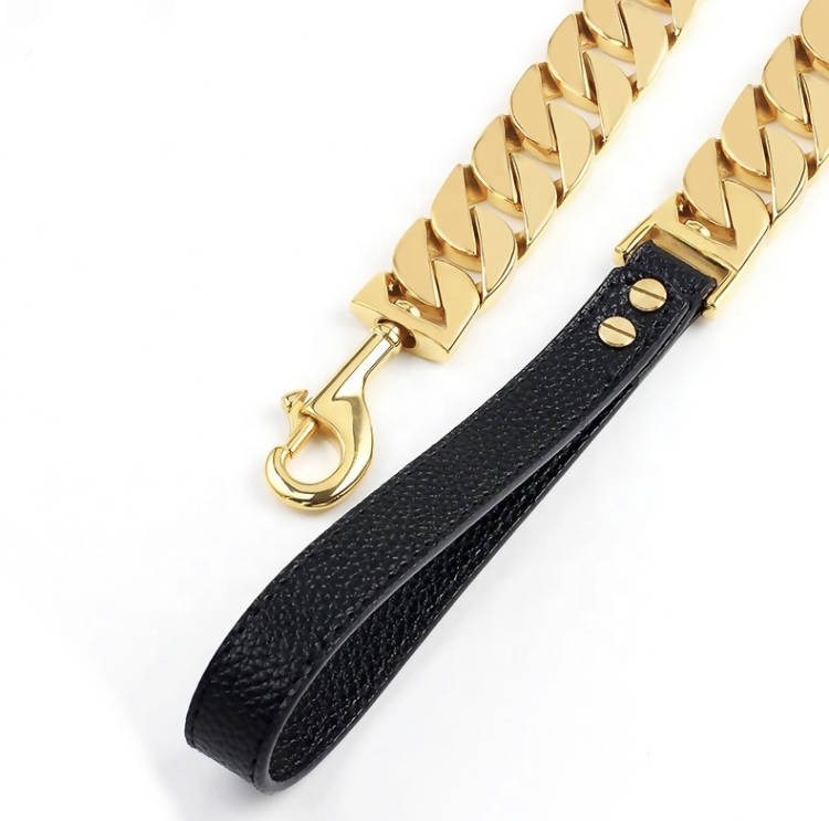 gold chain leash