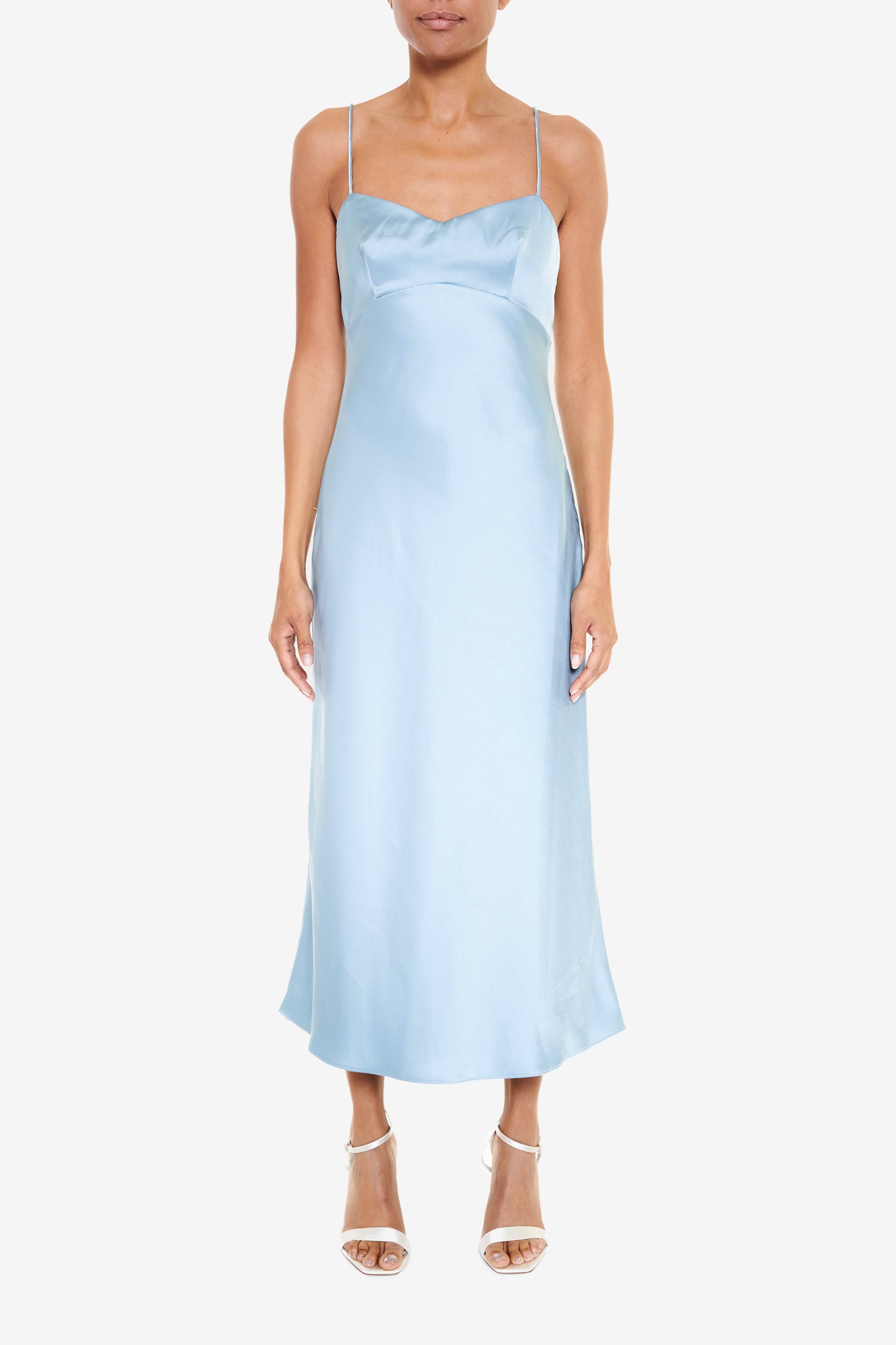 Sky blue store slip dress