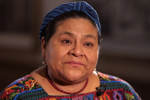 Rigoberta Menchú, upon receiving the Nobel Peace Prize in 1992. Photo: Carlos Rodriguez.