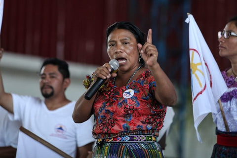 Thelma Cabrera at her rally in El Palmar, Quetzaltenango. Photo: Carlos Sebastián.
