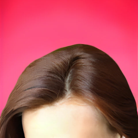 A Close-Up Shot of A Woman’s Head Revealing Hair Fully Colored With Henna Dye