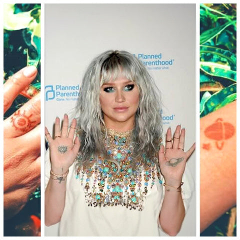 Create your own version of Kesha's palm tattoos with Mihenna