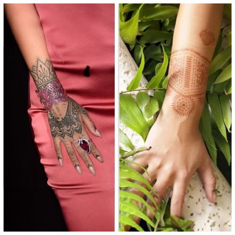Create your own version of Rihanna's henna hand tattoo with Mihenna