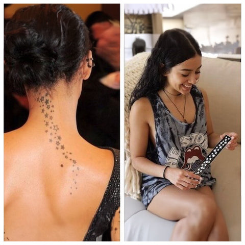 Create your own version of Rihanna's starry neck tattoo with Mihenna