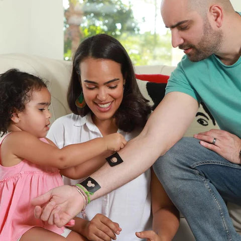 Family with Henna Stencils