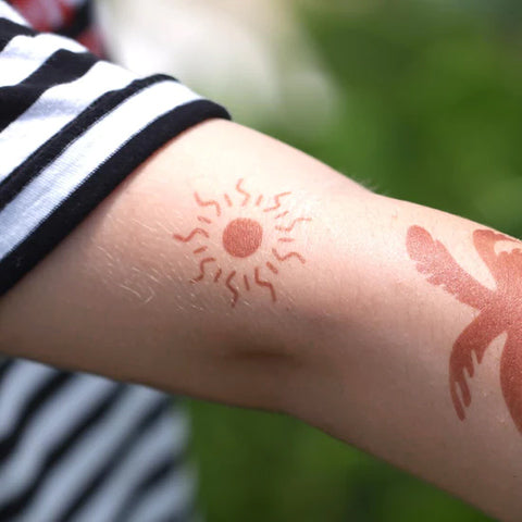 A picture revealing Mihenna’s Sun henna design on the woman’s arm.