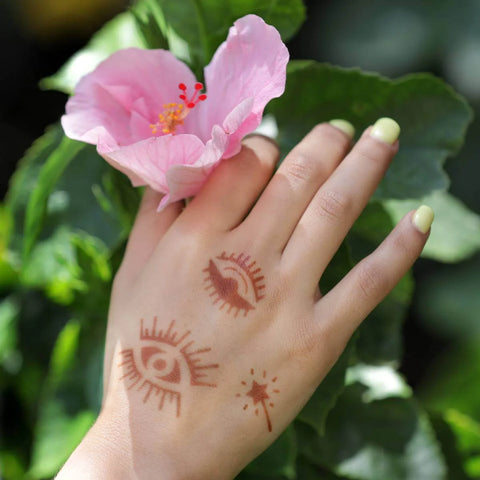 Sun - small temporary tattoo henna designs