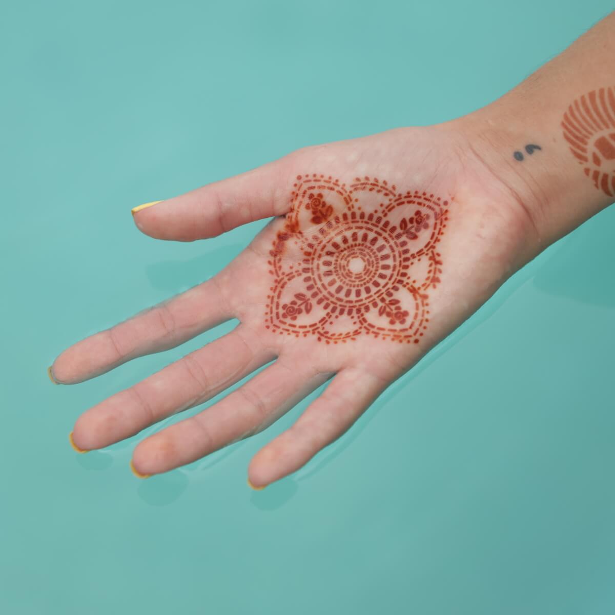 Hand drawn henna tattoo mandala lace Royalty Free Vector