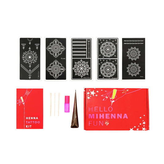 10 Pack Variety Henna Stencil Kit