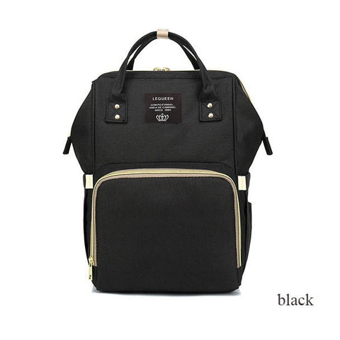 black nappy bag backpack