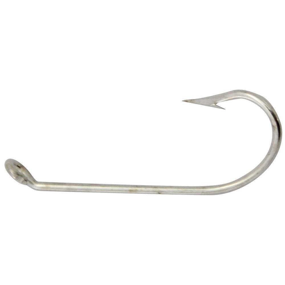 100x Mustad 4540 1/2 Bronze Long Shank Kirby Fishing Hooks - Size 4