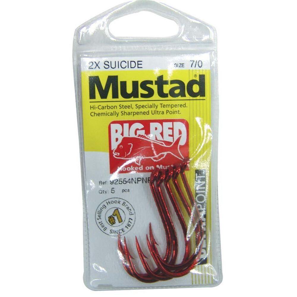 Mustad Bloodworm Red Hook Ex-Long Shank - Addict Tackle