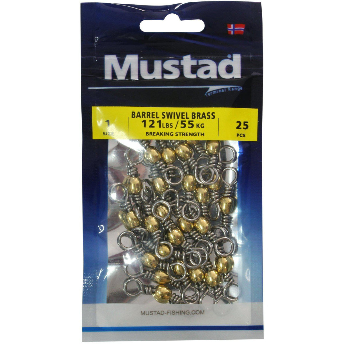 Mustad Barrel Three Way Cross Swivels - Addict Tackle