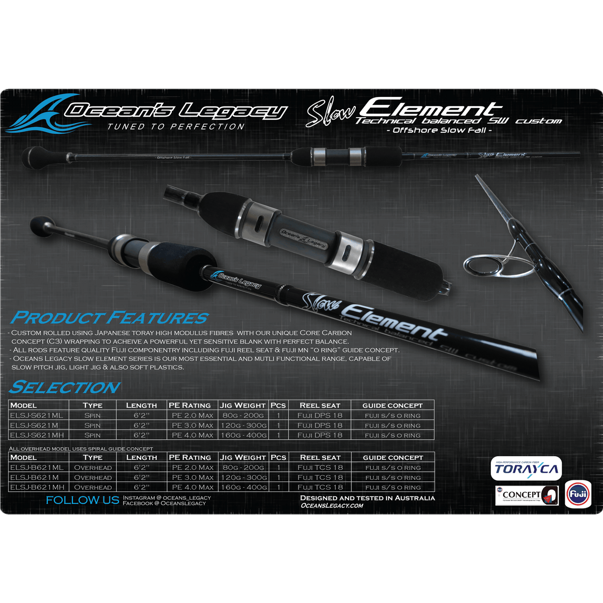 Oceans Legacy Focal Spin Rod - Addict Tackle