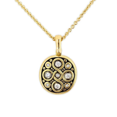 Alex Sepkus 18K CELTIC SPRING DIAMOND PENDANT