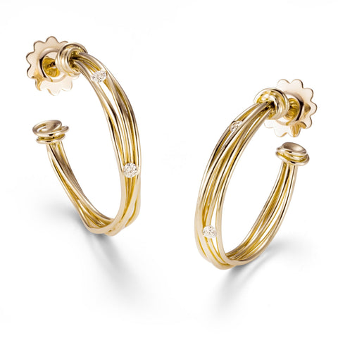 Mattioli 18KT YELLOW GOLD TIBET HOOP EARRINGS