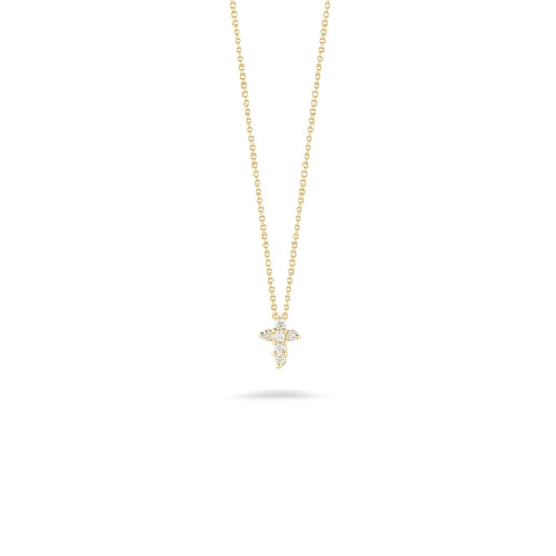 Roberto Coin 18k White Gold .10ctw Cross Necklace 001618AWCH