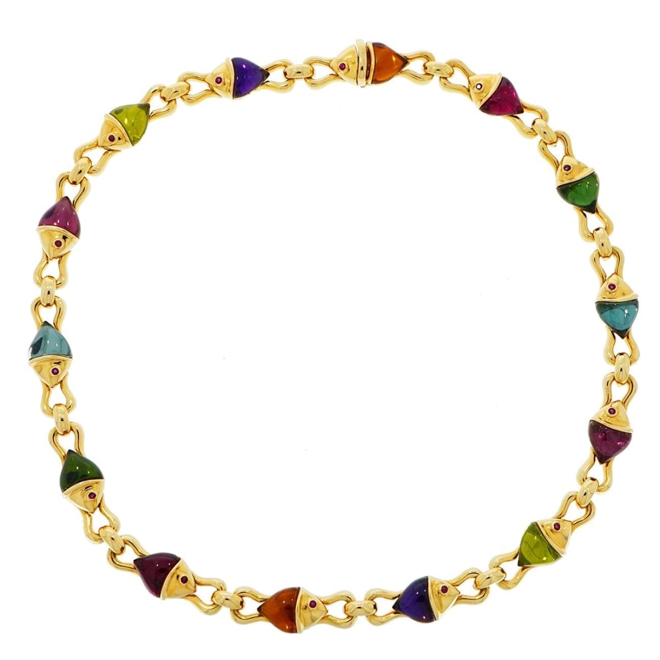 Estate Jewelry Bvlgari Naturalia Fish Yellow Gold Necklace - Estate Jewelry  | Manfredi Jewels