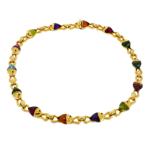 Estate Jewelry Bvlgari Naturalia Fish Yellow Gold Necklace - Estate Jewelry  | Manfredi Jewels