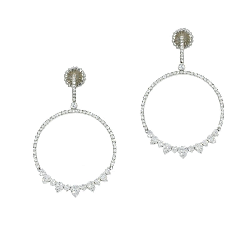 Estate Jewelry Estate Jewelry - Hearts On Fire Aerial Eclipse Diamond Drop White Gold Earrings | Manfredi Jewels