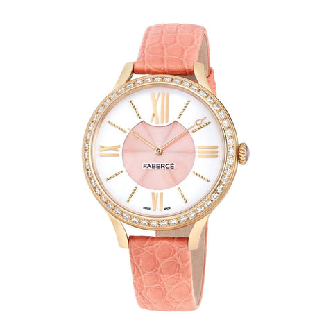 Fabergé Flirt 36mm 18 Karat Rose Gold - White And Pink Dial - Watches ...